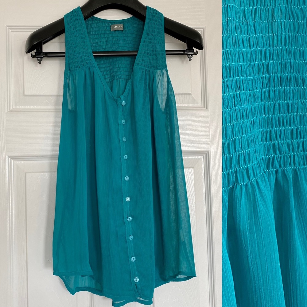Studio by YDE | Teal Sheer Sleeveless Top